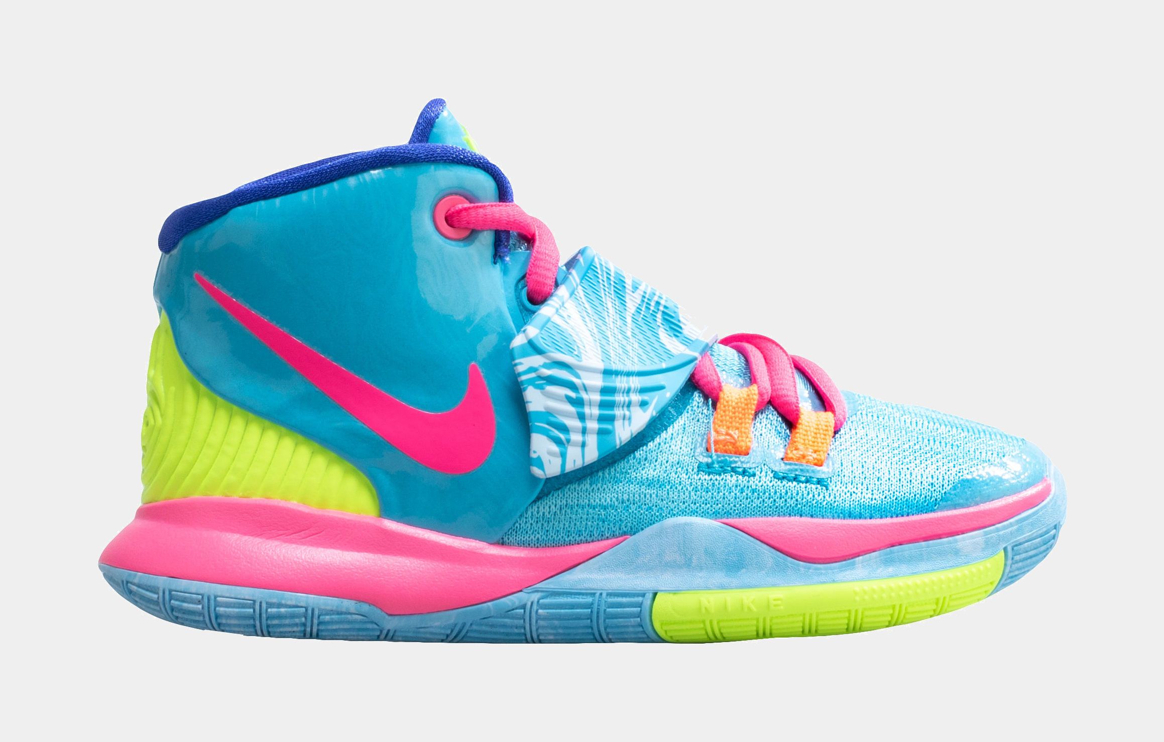 pink blue basketball shoes